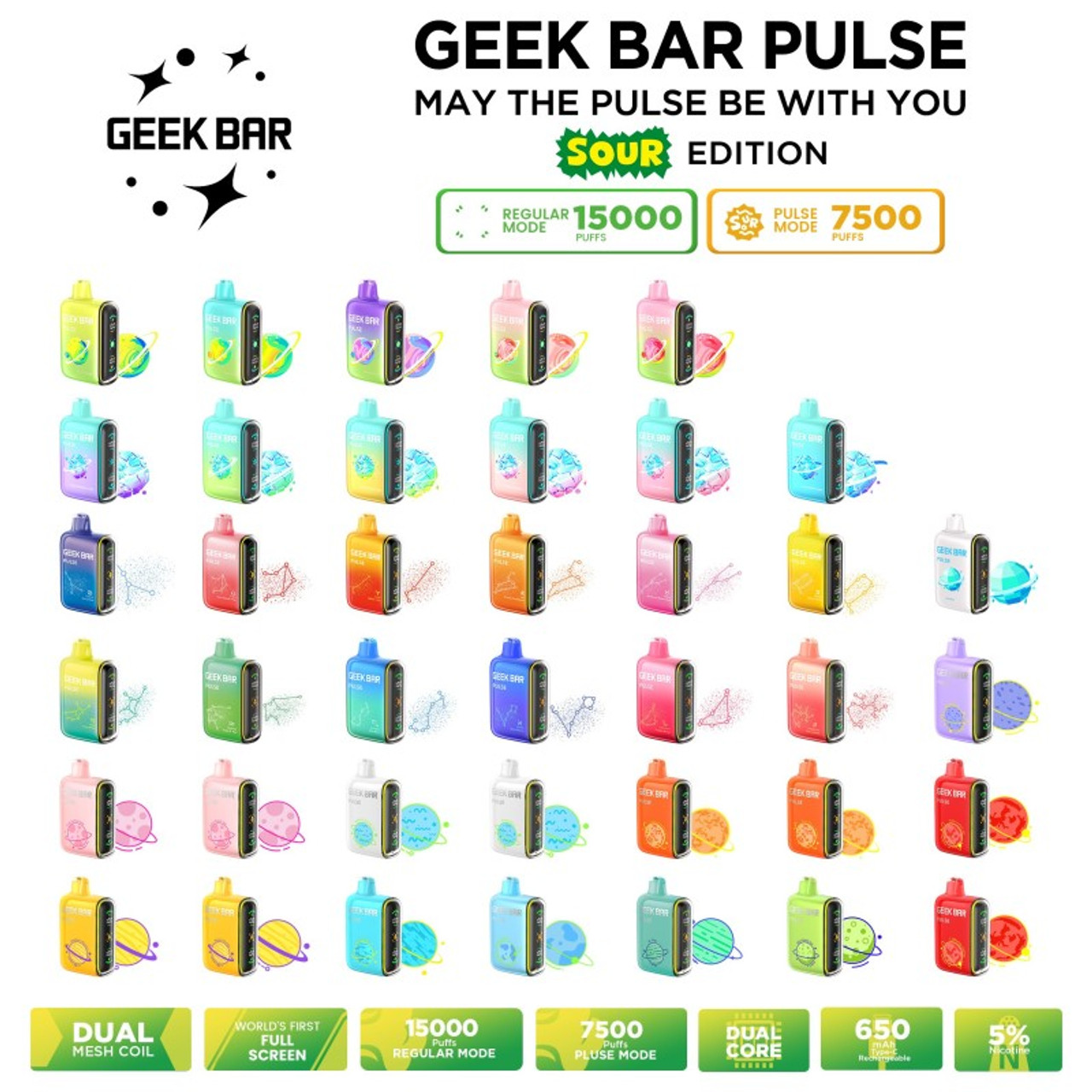 Geek Bar Pulse All Colors